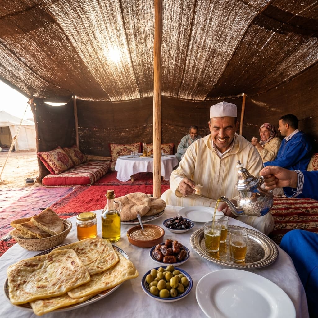 Enjoy a freshly prepared Berber breakfast. - Activity in Morocco