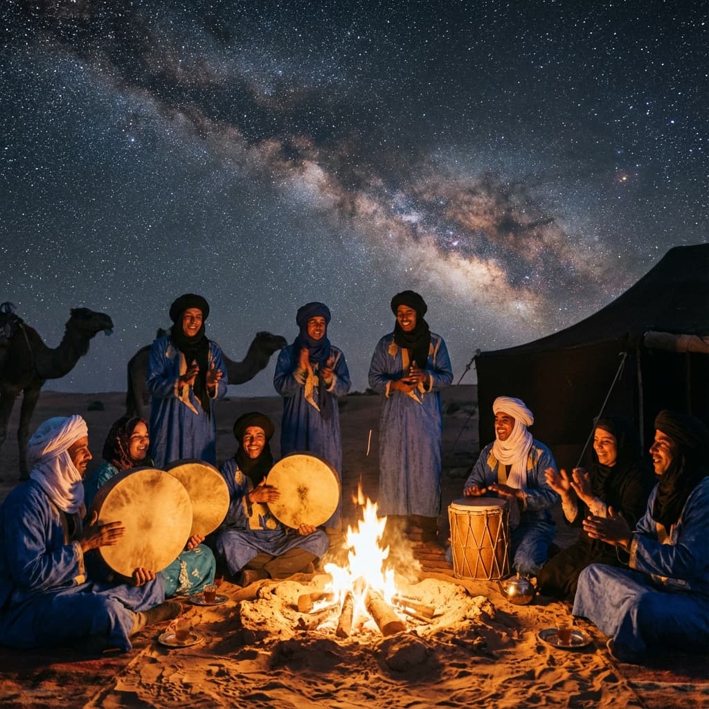 Welcome mint tea at the luxury camp. - Activity in Morocco