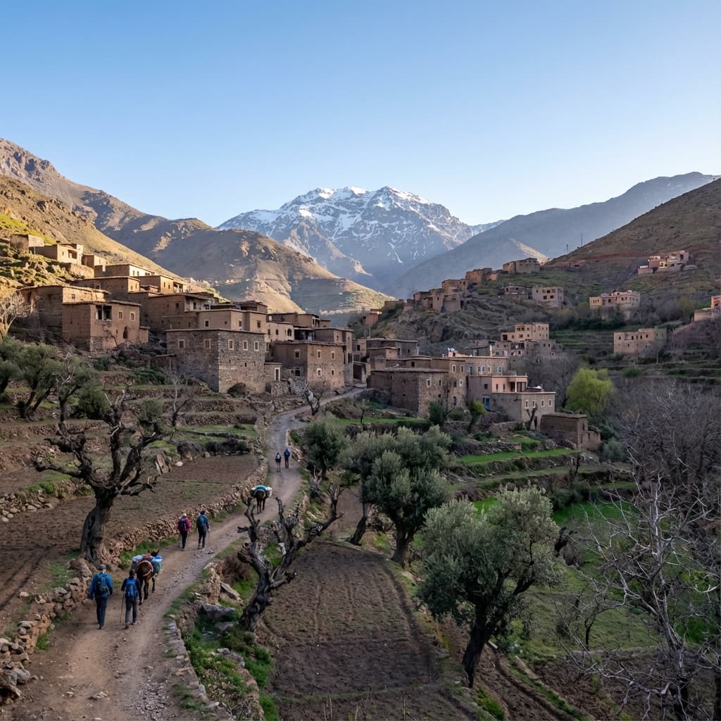 Arrival in Asni/Imlil. Optional mule trek to the waterfalls. - Activity in Morocco